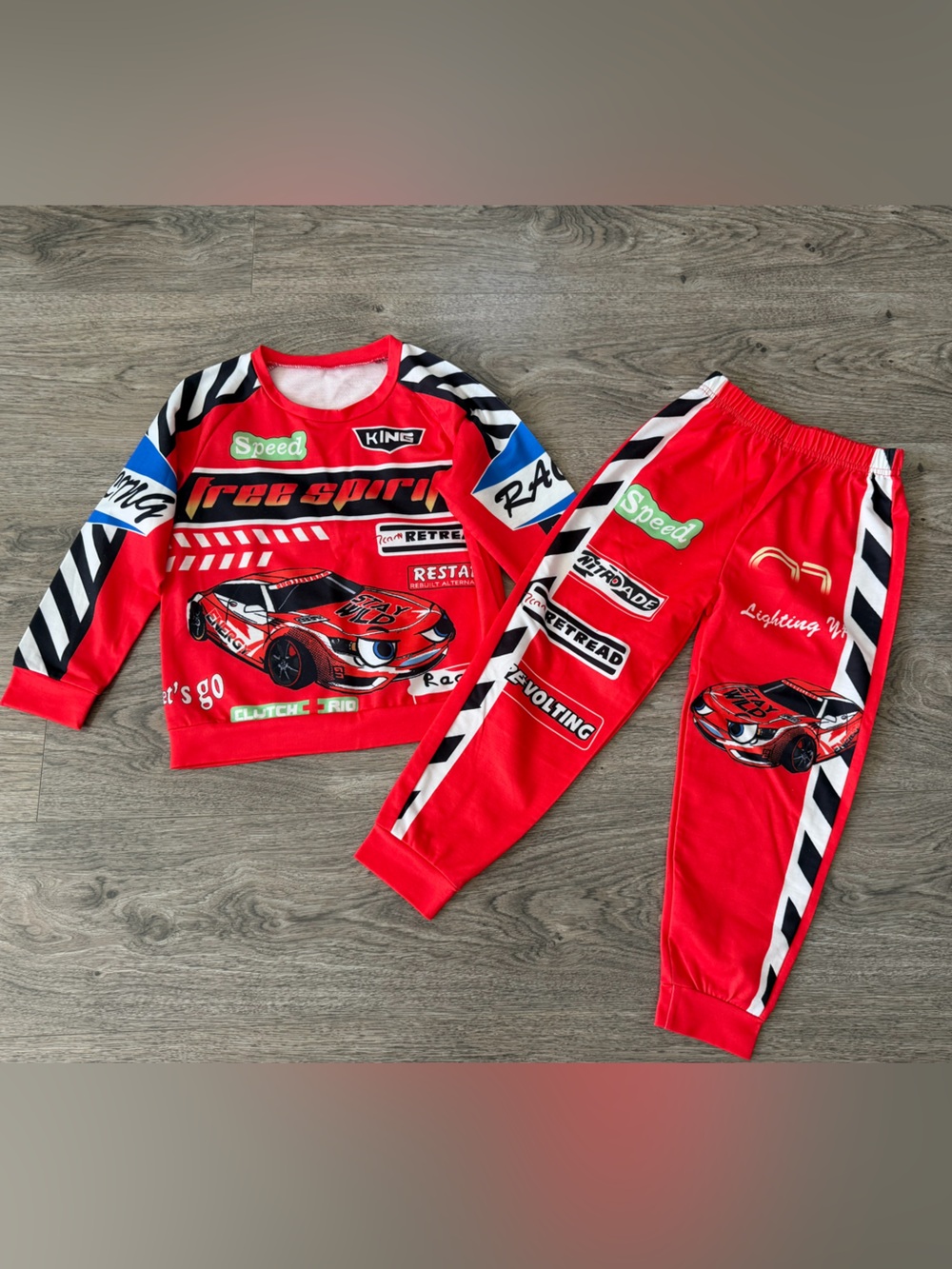 Kids Red Race Car Set - Costume